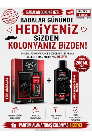 Jagler Storm Erkek Parfüm Edt 90 Ml Babalar Günü Özel Traş Kolonyası Hediye Aromatik