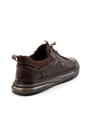 Bambi Kahve Hakiki Deri Erkek Sneaker E01401082240 Kahve
