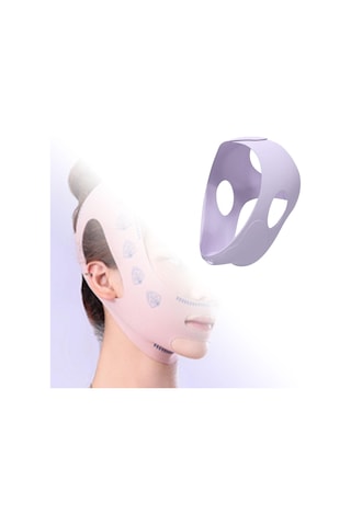 Homyl Buz Baş Sarma Evrensel Rahat Silikon Yüz Paketi Çene Için Mor