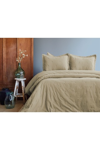 Chilichia Yıkanmış %100 Pamuk Poplin Yatak Örtüsü 180 260cm.