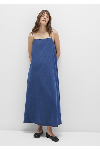 Mavi - Askılı Mavi Maxi Elbise 1310727-85481 Mavi