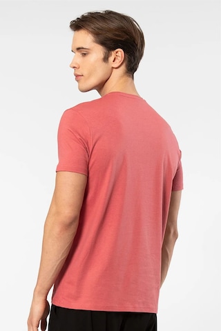 Cacharel 2169 Erkek Modal Pamuk Bisiklet Yaka Kısa Kollu T-shirt-mercan MERCAN