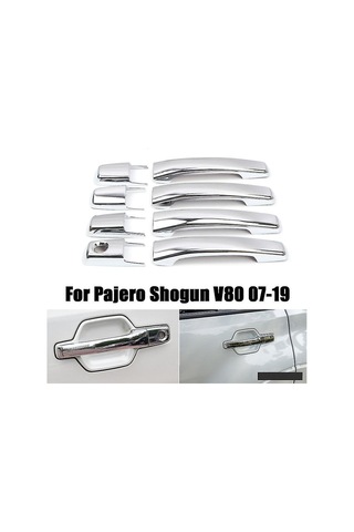 Tenfowee Mitsubishi Pajero V80 2007-2019 Kapı Kolu Koruyucu Kapağı - Abs Malzeme, Çizilmeye Dayanıklı, Kolay Montaj