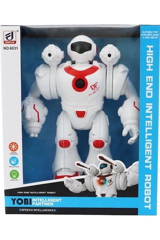 Sesli Ve Işıklı Savaş Robotu Kırmızı