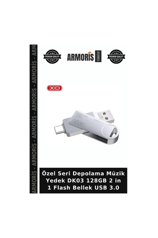 Özel Seri Depolama Müzik Yedek Dk03 128gb 2 İn 1 Flash Bellek Usb 3.0