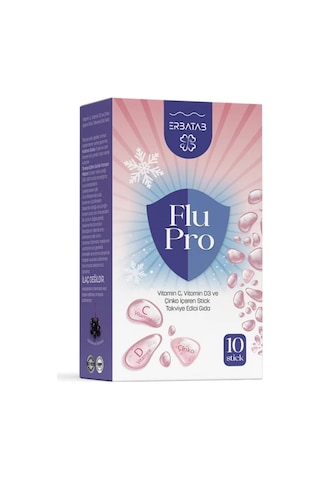 Flu-pro Vitamin C Vitamin D3 Çinko Ve Karamürver Ekstresi 10 Stick