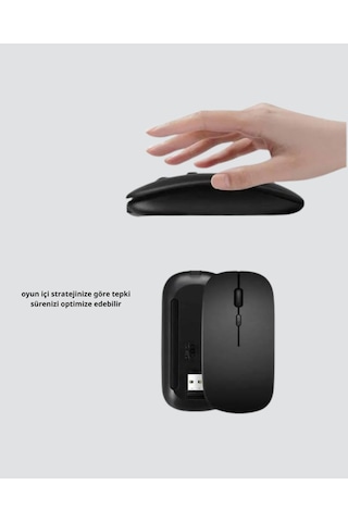 Kablosuz Oyuncu Mouse Gelişmiş Optik Sensör, Profesyonel Ve Oyun Kullanımına Uygun Diğer