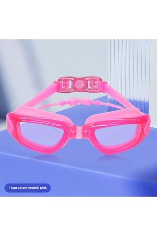 Yetişkin Yüzme Gözlüğü Su Boyutu Buğu Önleyici Yüzme Dalış Gözlüğü Hd Şeffaf Yüzme Gözlüğü Kutulu Düz Açık Pembe Çok Renkli