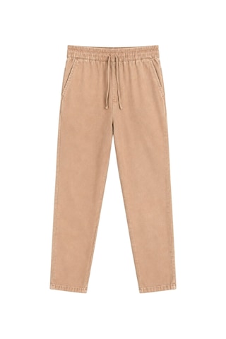 Vadon 1019 Kadın Pamuk Gabardin Lastikli Bel Havuç Kesim Pantolon Camel