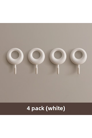 Springsun Duvarlara Sıkıca Yapışan, Delme Yok, 5kg Yük Taşıyan Beyaz Abs Askı 4 Adet - Ev Ve Dormitorio Organizasyonu İçin Diğer