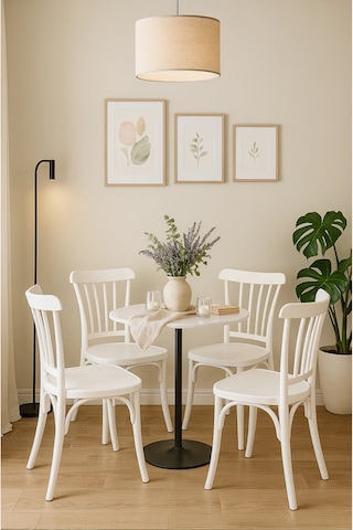 4 Adet Alara Beyaz Mutfak Sandalyesi, Yemek, Bahçe, Kafe, Modern Sandalye 4 Adet Alara Beyaz Mutfak Sandalyesi, Yemek, Bahçe, Kafe, Modern Sandalye
