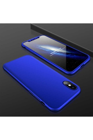 Apple Uyumlu iPhone X Kılıf Zore Ays Kapak Lacivert