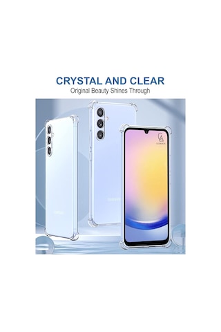 Samsung Galaxy A25 Uyumlu Köşe Dolgulu Anti Shock Telefon Kılıfı Ve Hayalet Privacy Ekran Koruyucu