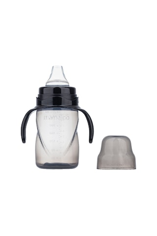 Mamajoo Kulplu Akıtmaz Eğitici Bardak Black 270 ML & Anti-Kolik B Siyah