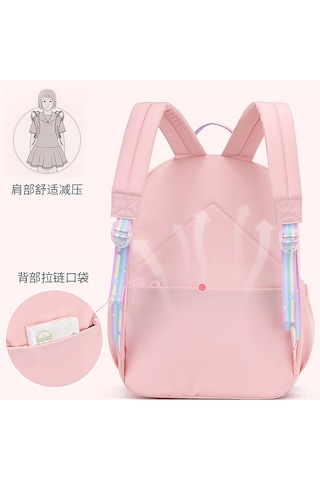 Xindoker 1-6.sınıf Öğrenci Çanta Su Geçirmez Hafif Bel Ağrısı Azaltıcı Omuz Çantası 318 Pembe-mavi Büyük Boy + Ders Çantası Pembe