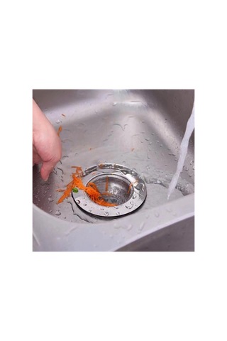 Hubrendy Tedarik Mutfak Su Lavabo Filtresi Örgü Süzgeç Paslanmaz Çelik 7.5 Cm Çap 1456034