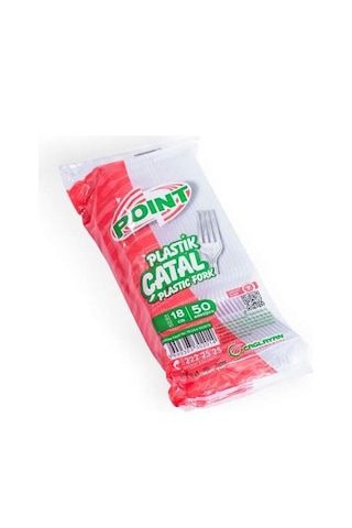 Point Plastik Lüx Şeffaf Çatal - 3000 Adet - Koli Şeffaf