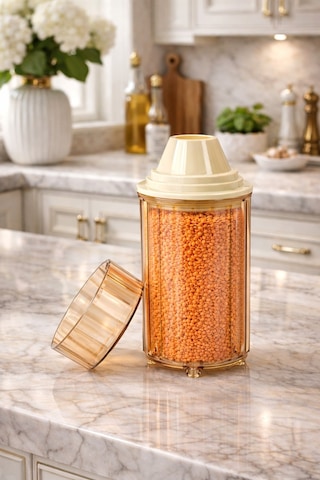 Decorev 3lü Erzak Saklama Kabı Br-6818 1300 Ml Kahverengi