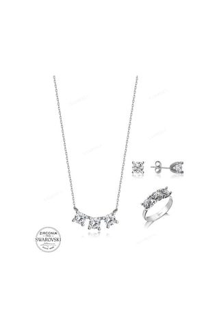 Swarovski Tria Gümüş Takı Seti
