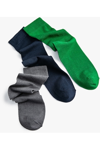 Koton 3'lü Soket Çorap Seti Gri 3wam80308aa 3WAM80308AA031 Gri