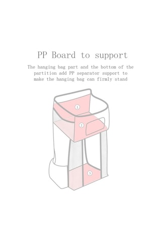 Novahub Bebek Yatağı Asılı Çanta, Gri Beyaz Dalga Desen, Pratik Saklama Çantası Çok Renkli