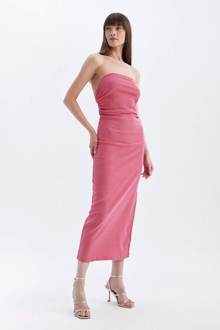 DeFacto Bodycon Straplez Bürümcük Midi Abiye Elbise D3510AX24HSPN296