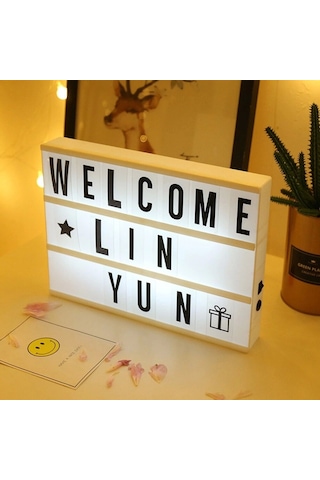 A5 Led Işıklı Yazı Panosu Lightbox Renkli