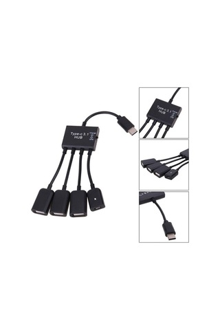 Type C Usb 3.1 Usb 4 In 1 Otg ve Şarj Kablosu Type C Usb 2.0 Otg