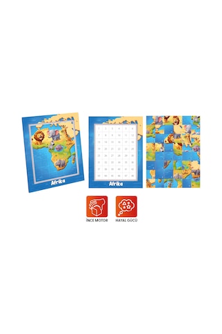 Playever Sticker Puzzle - Dünya, Çıkartmalı Yapboz Etkinlik Kitabı