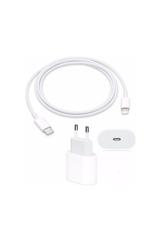 Kensa iOS Apple Uyumlu iPhone Hızlı Şarj Aleti Seti 20W Usbc+Kablo