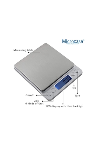 3000 Gr./0.1 Gr. Mini Hassas Lcd Ekranlı Terazi Tartı - Al5216 Diğer