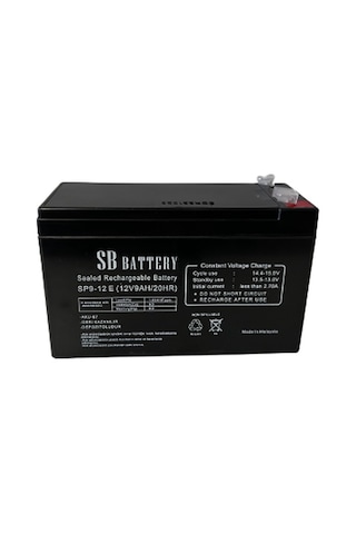 12 VOLT 9 AH-AMPER KURU TİP AGM GÜÇ KAYNAĞI AKÜ SB BATTERY SPL-9