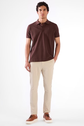 Dufy Kahve Düz Erkek T-shirt - Slim Fit Kahve