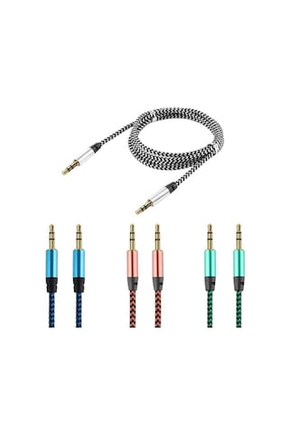 1 Metre Altin Uçlu Stero Stero Aux Ses Kablosu Üst Kalite