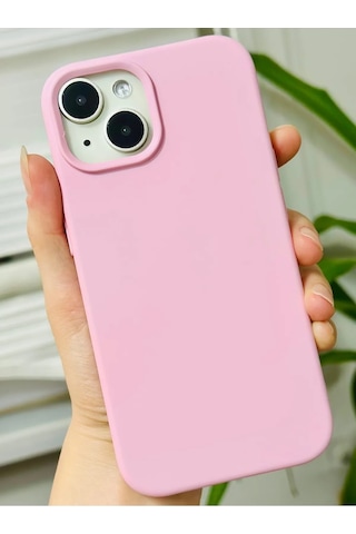 İphone 13/14 Uyumlu Lansman Kılıf Leke Kir Su Tutmayan Yüzey İçi Kadife Mükemmel Hissiyat Pembe