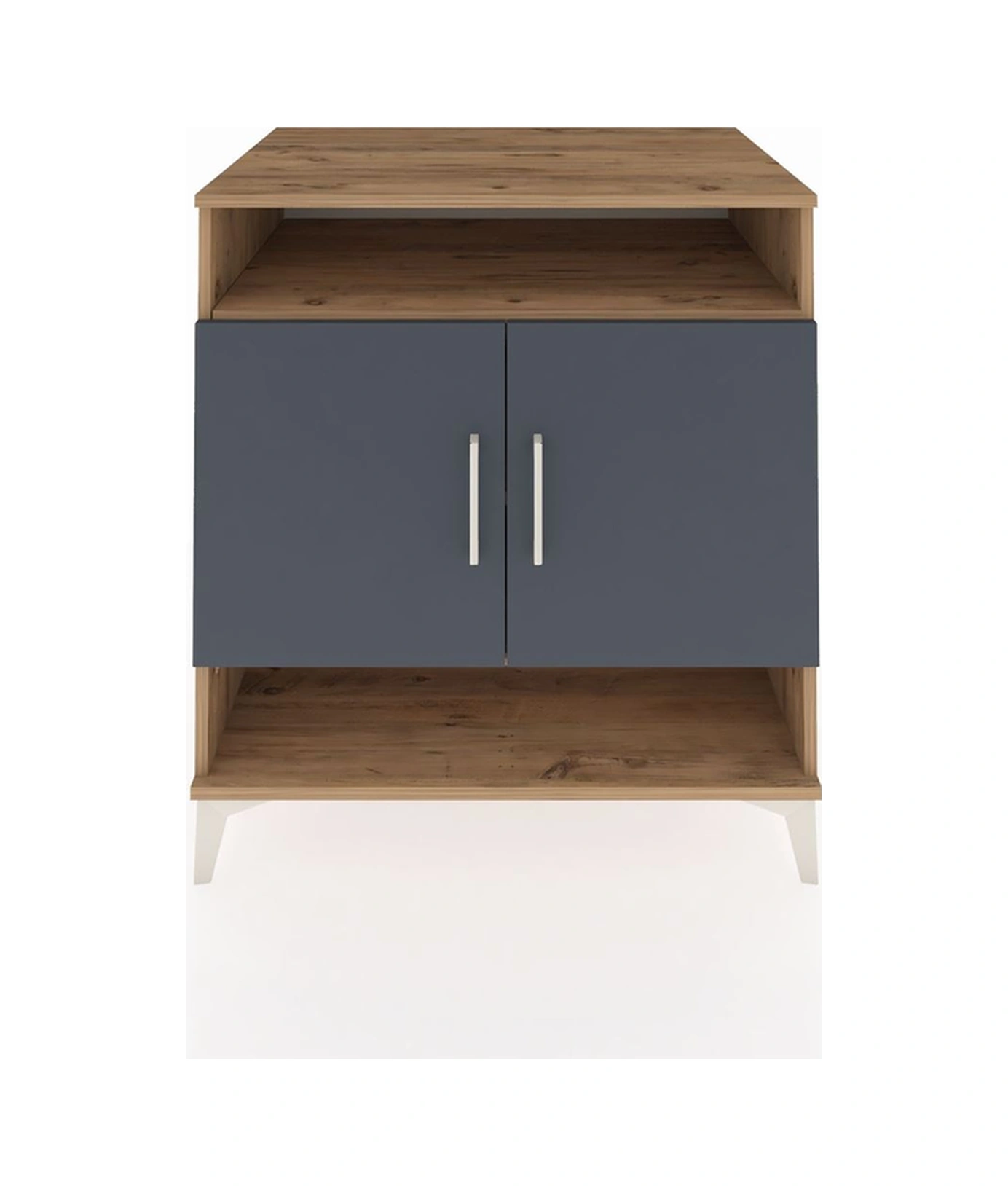 Kronos Şifonyer 3 Raflı 2 Kapaklı 88x59x96 Çam-antrasit Çam