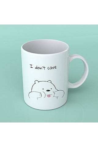 I Dont Care Eğlenceli Kupa Bardak Beyaz