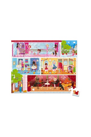 Janod 100 Parça Çantalı Puzzle - Dans Akademi