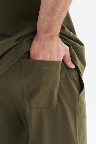 AR-MA Arma Erkek Regular Fit Basic Süprem % 100 Pamuk Yandan Ve Arka Cepli Şort Y29344279402 Haki