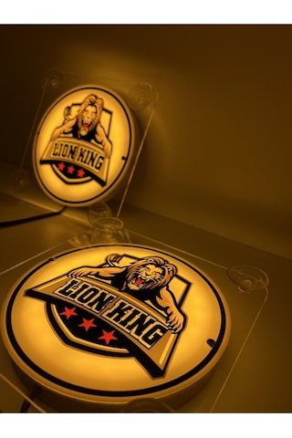 Ahmet Otomotiv Lion King Aslan Kral Cam Önü Logo Tabela 24volt