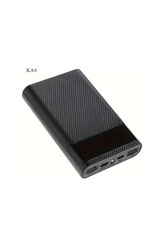 Boatshop1 4x18650 Taşınabilir Güç Bankası Siyah Ka4 Usb Type-c İphone Samsung İçin Pvc Kılıf Uzun Pil Ömrü