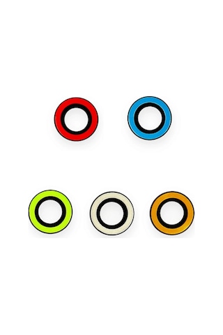 Apple, Uyumlu iPhone 12 Pro Max Neon Fosforlu Kamera Lens - Beyaz