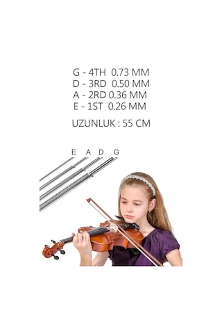 Maxword Mvs-140x 2 Li Paket Profesyonel Keman Teli Seti
