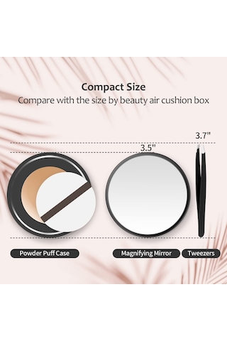 20x Büyüteçli Makyaj Aynası Seti 3,5 İnç Cep Vantuzlu İçinde Diğer