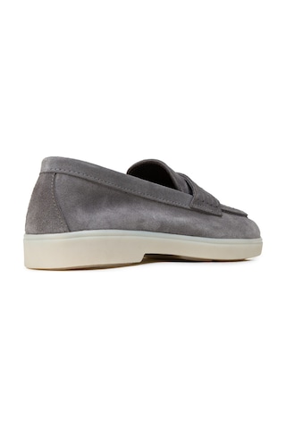 Deery Kadın Hakiki Süet Gri Loafer Ayakkabı - 02038zgrıc01