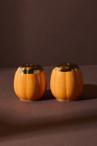 Balkabak Porselen 2'li Tuzluk-karabiberlik Turuncu