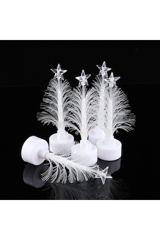 Kosona Renkli Işıklı Led Fiber Optik Noel Ağacı, İç/ Dış Mekan Dekorasyonu, Dayanıklı Plastik, Hediye Seçeneği