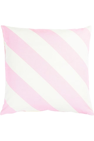 Kırlent Kılıfı, Pembe-beyaz Çizgili Model 50x50 Cm Salon-bahçe Dekorasyonu
