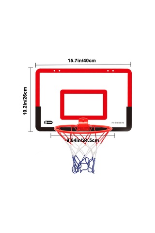 Ranyeek Çocuklar İçin Pvc Minik Basketbol Seti - 40x26cm Duvar/daire Montajlı, 11cm Top, Pompa Ve Halka İle - Spor Becerileri Geliştirici Oyun