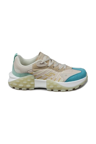 Jump 29092 Bej - Mint Yeşili Kadın Sneaker Günlük Spor Ayakkabı Bej
